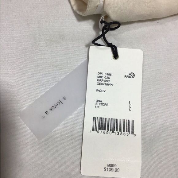 A Loves A Cream Tiered Maxi Skirt Boho Style New Size Large - Picture 2 of 11